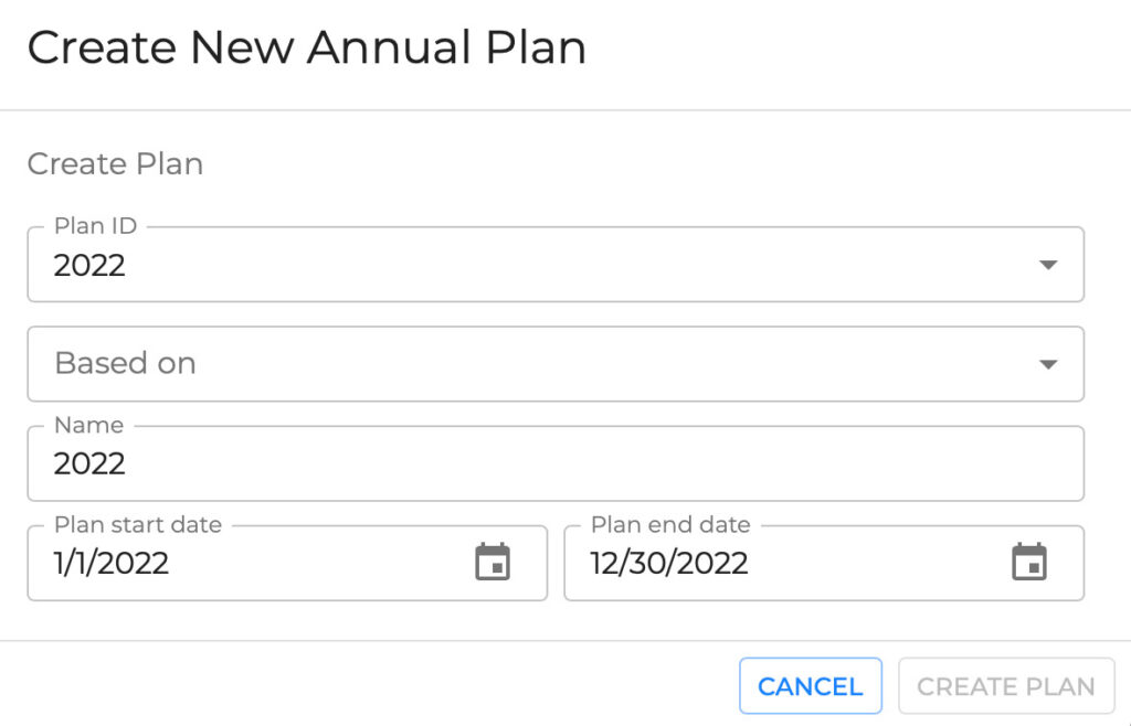 Create-annual-plan